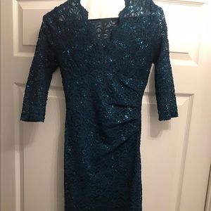 Sparkle turquoise formal dress